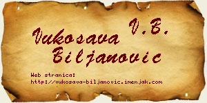 Vukosava Biljanović vizit kartica